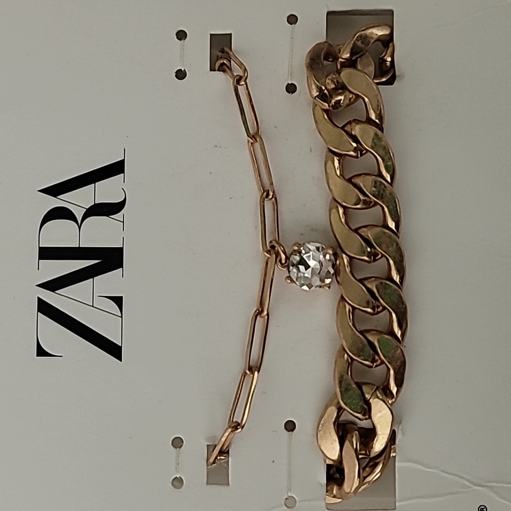 ZARA Chain Link Gold Tone Bracelets - Picture 2 of 5